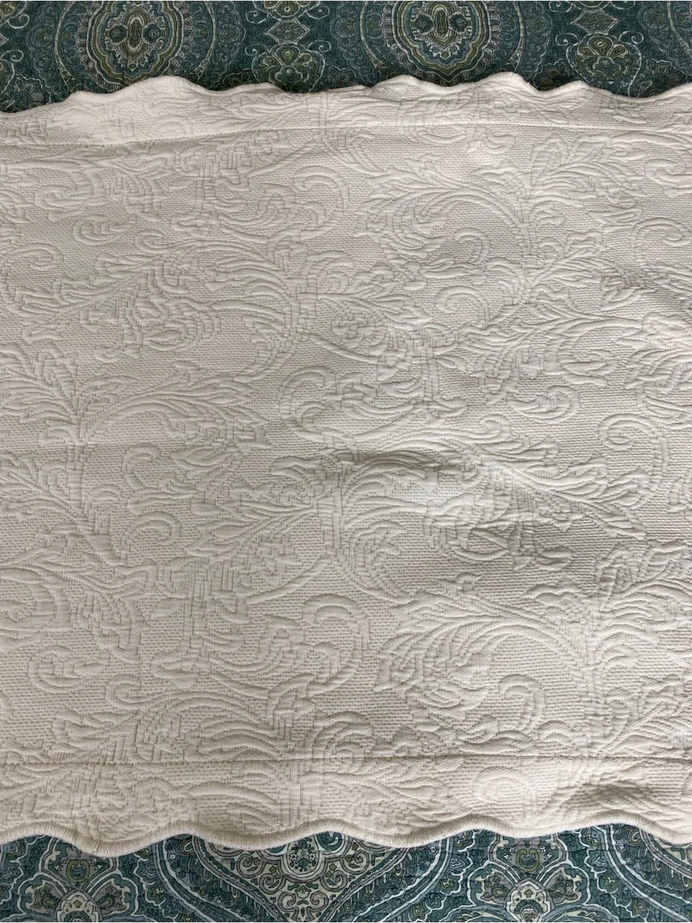 White Quilted Decorative Pillow Sham - Classic Textured Design King